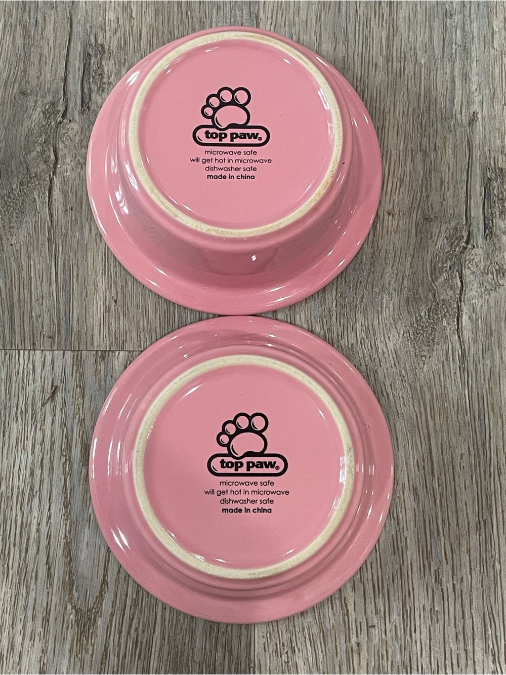Top Paw Pink Ceramic Pet Bowl Duo
